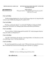 Đề thi chọn học sinh giỏi lớp 9 cấp huyện năm học 2014-2015 đề chính thức môn lịch sử